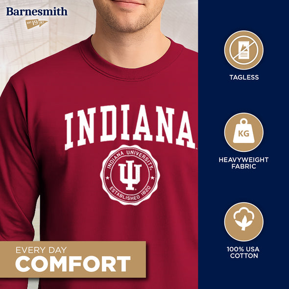 Indiana University Heritage Long Sleeve T-Shirt (Cardinal)