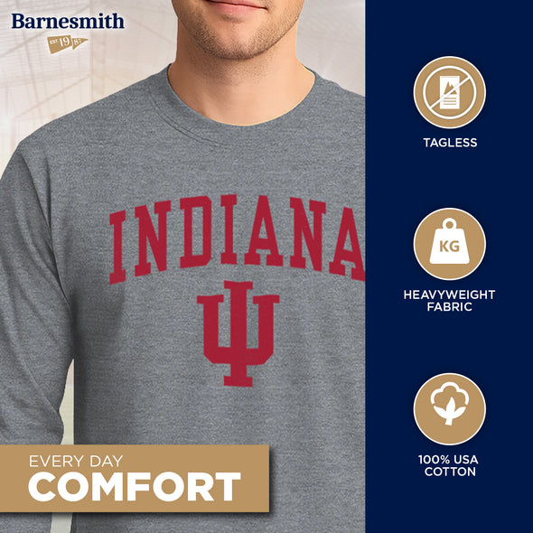 Indiana University Heritage Long Sleeve T-Shirt (Charcoal Grey)