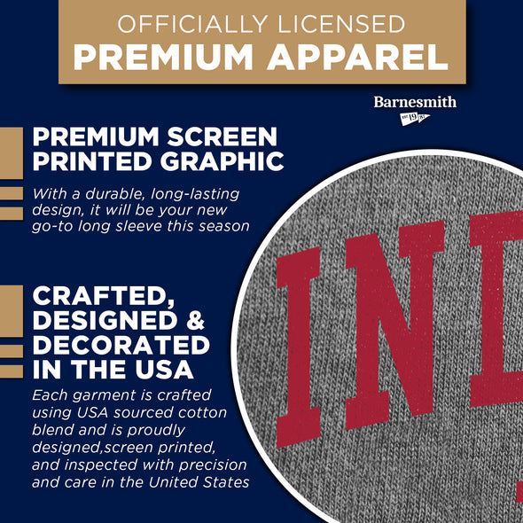 Indiana University Heritage Long Sleeve T-Shirt (Charcoal Grey)