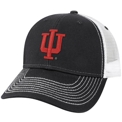 Indiana University Sideline Trucker Hat One-Size (Dark Gey/White)