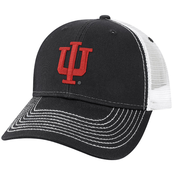Indiana University Sideline Trucker Hat One-Size (Dark Gey/White)