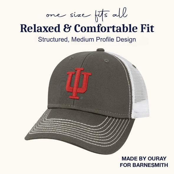 Indiana University Sideline Trucker Hat One-Size (Burnt Henna/White)