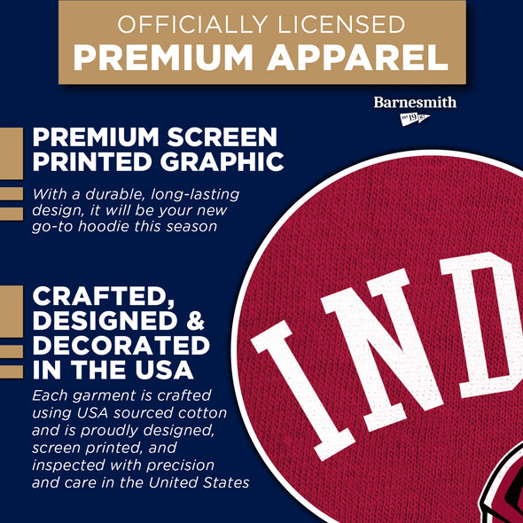 Indiana University Football Hooded Sweatshirt (Red)