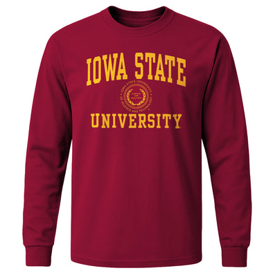 Iowa State University Heritage Long Sleeve T-Shirt (Cardinal)