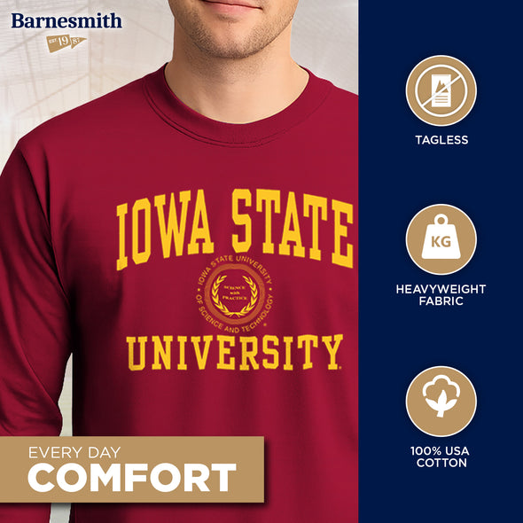 Iowa State University Heritage Long Sleeve T-Shirt (Cardinal)