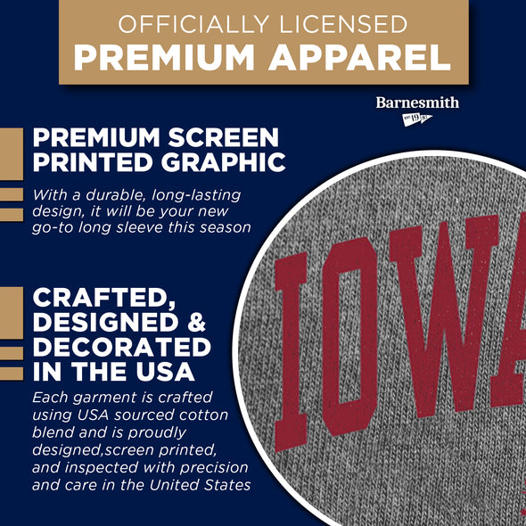 Iowa State University Heritage Long Sleeve T-Shirt (Charcoal Grey)