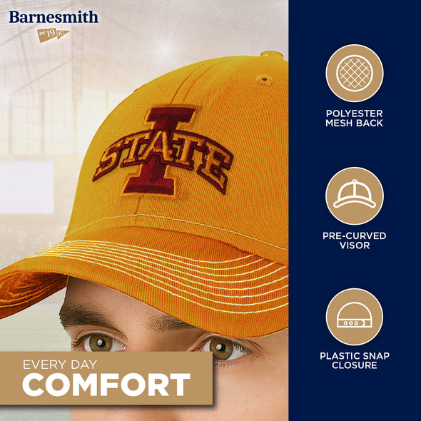 Iowa State University Sideline Trucker Hat One-Size (Autumn Blaze/White)