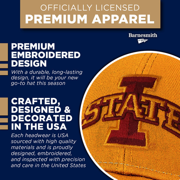 Iowa State University Sideline Trucker Hat One-Size (Autumn Blaze/White)