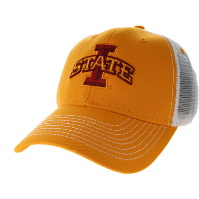 Iowa State University Sideline Trucker Hat One-Size (Autumn Blaze/White)