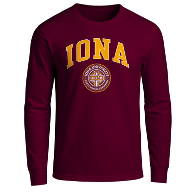 Iona University Heritage Long Sleeve T-Shirt (Maroon)