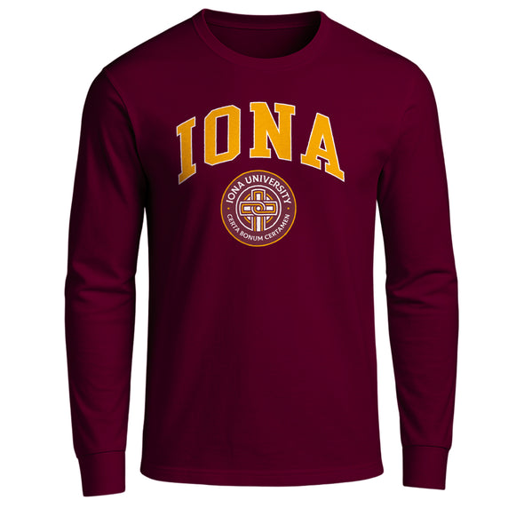 Iona University Heritage Long Sleeve T-Shirt (Maroon)