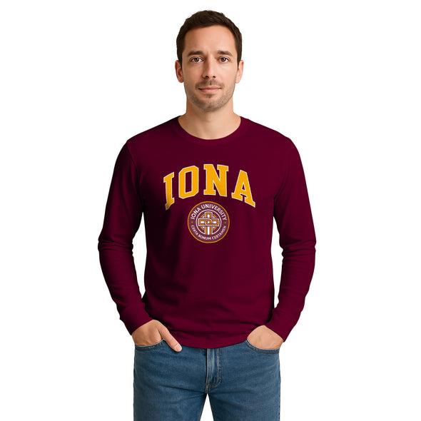 Iona University Heritage Long Sleeve T-Shirt (Maroon)