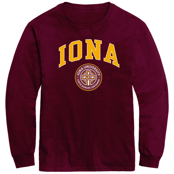 Iona University Heritage Long Sleeve T-Shirt (Maroon)