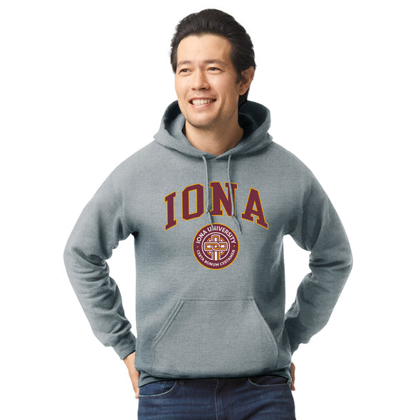 Iona University Heritage Hooded Sweatshirt (Charcoal)