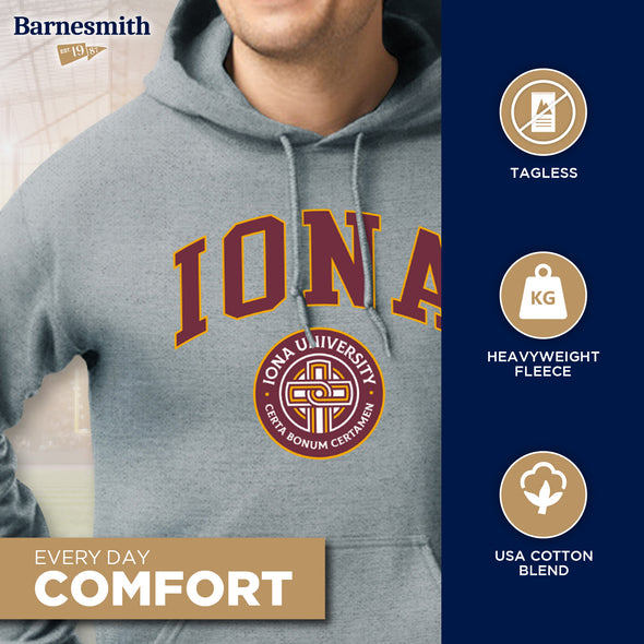 Iona University Heritage Hooded Sweatshirt (Charcoal)