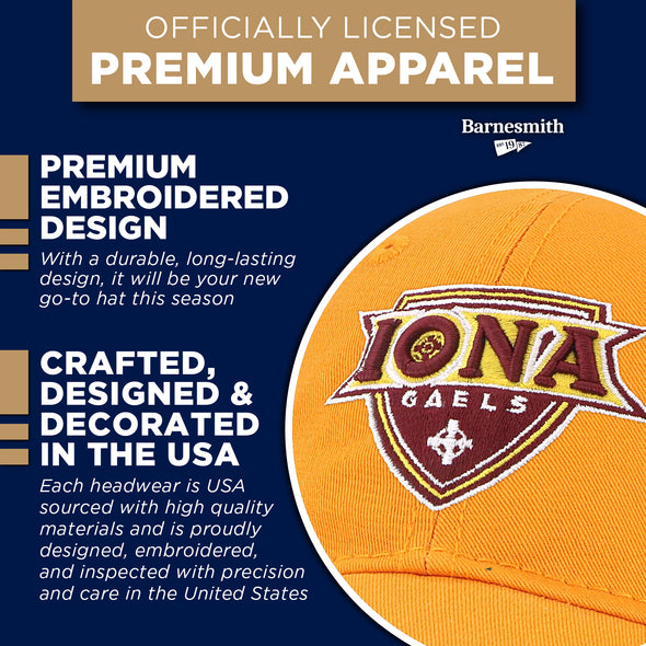Iona University Spirit Baseball Hat One-Size (Autumn Blaze)