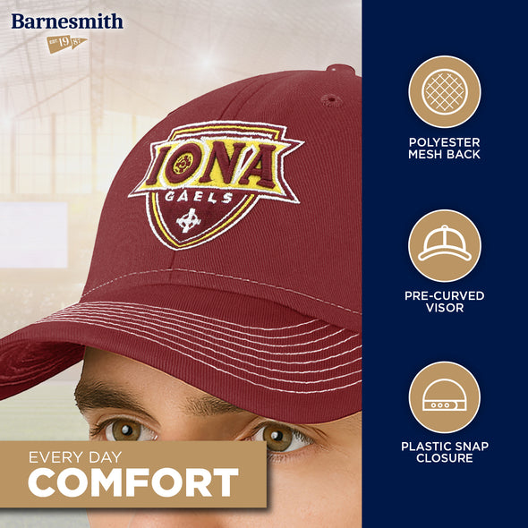 Iona University Sideline Trucker Hat One-Size (Burnt Henna/White)