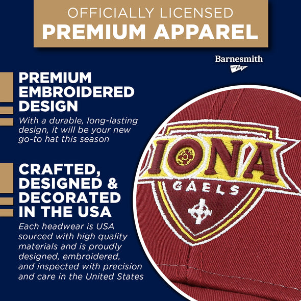 Iona University Sideline Trucker Hat One-Size (Burnt Henna/White)