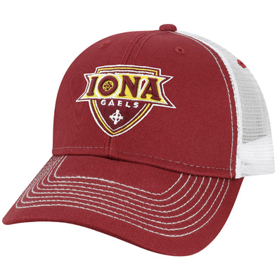 Iona University Sideline Trucker Hat One-Size (Burnt Henna/White)