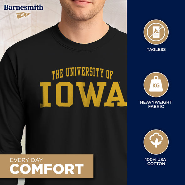University of Iowa Classic Long Sleeve T-Shirt (Black)