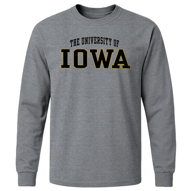 University of Iowa Classic Long Sleeve T-Shirt (Charcoal Grey)