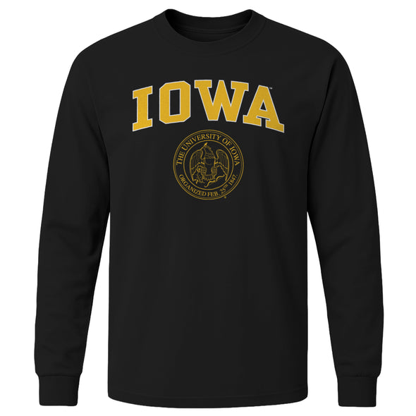 University of Iowa Heritage Long Sleeve T-Shirt (Black)