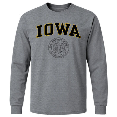 University of Iowa Heritage Long Sleeve T-Shirt (Charcoal Grey)