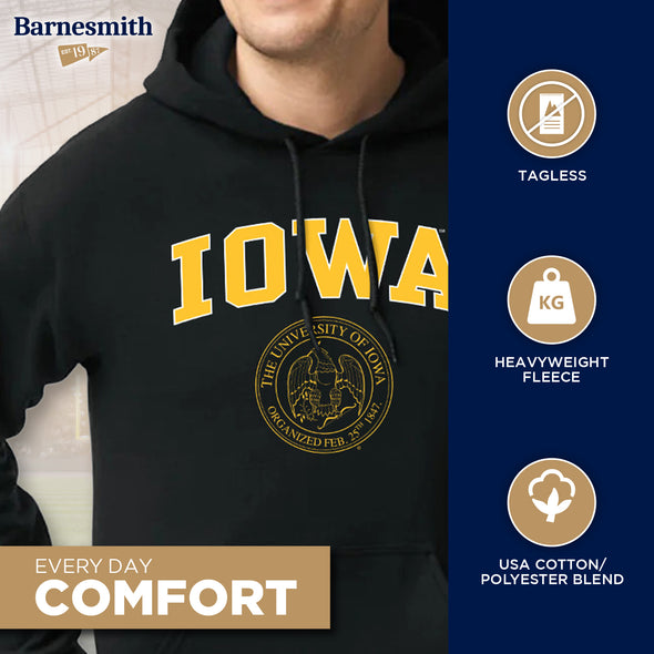 University of Iowa Heritage Hooded Sweatshirt (Black)