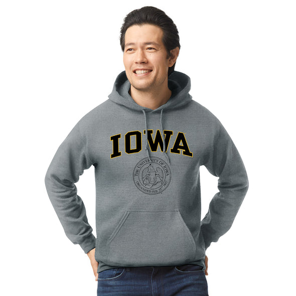 University of Iowa Heritage Hooded Sweatshirt (Charcoal Grey)