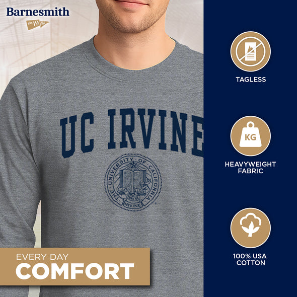 UC Irvine Heritage Long Sleeve T-Shirt (Charcoal Grey)