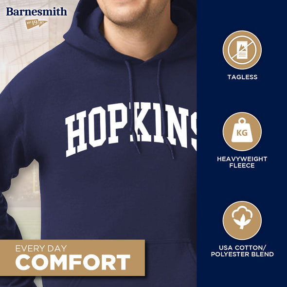 Johns Hopkins University Heritage Hooded Sweatshirt (Navy)