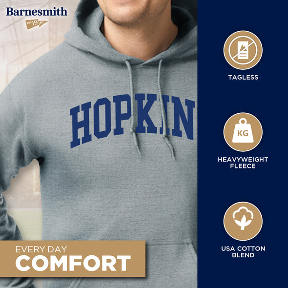 Johns Hopkins University Heritage Hooded Sweatshirt (Charcoal Grey)