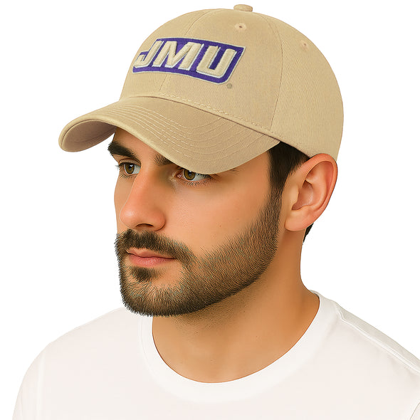 James Madison University Spirit Baseball Hat One-Size (Khaki)