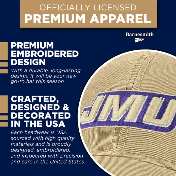James Madison University Spirit Baseball Hat One-Size (Khaki)