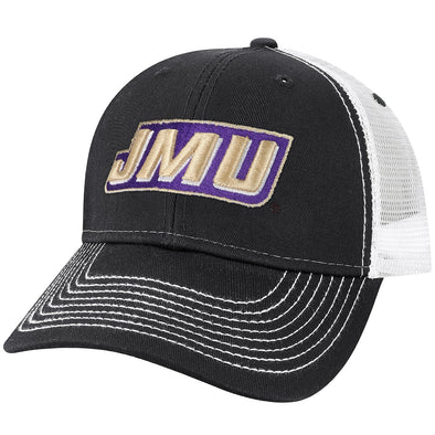 James Madison University Sideline Trucker Hat One-Size (Dark Grey/White)