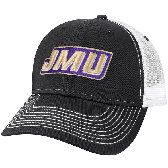 James Madison University Sideline Trucker Hat One-Size (Dark Grey/White)