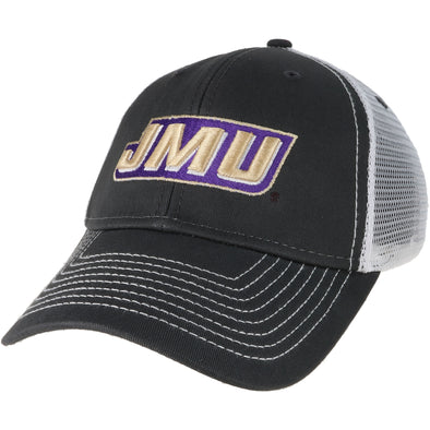 James Madison University Sideline Trucker Hat One-Size (Dark Grey/White)