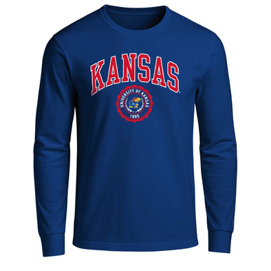University of Kansas Heritage Long Sleeve T-Shirt (Royal Blue)