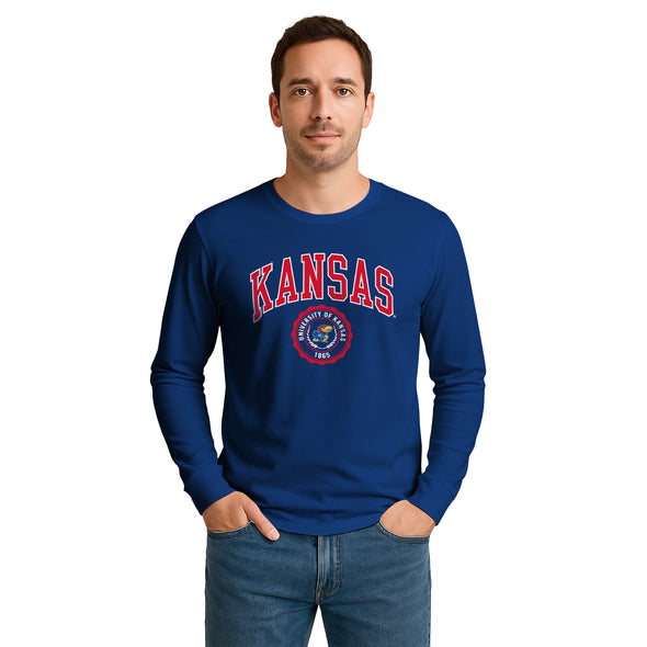 University of Kansas Heritage Long Sleeve T-Shirt (Royal Blue)