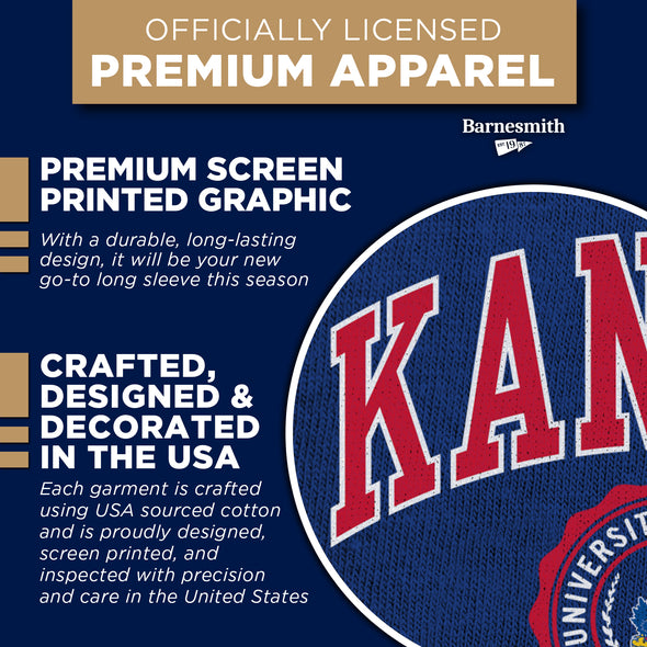 University of Kansas Heritage Long Sleeve T-Shirt (Royal Blue)
