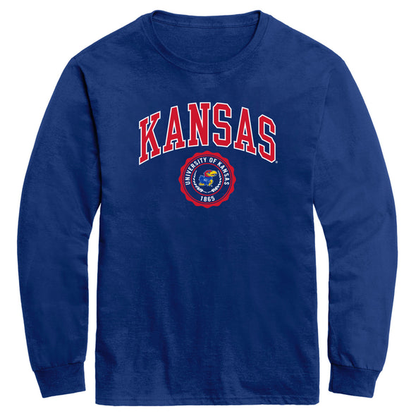 University of Kansas Heritage Long Sleeve T-Shirt (Royal Blue)