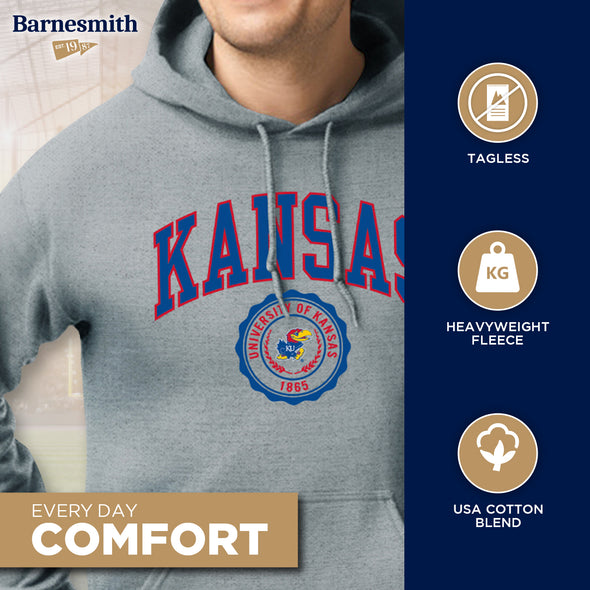 University of Kansas Heritage Hooded Sweatshirt (Charcoal)