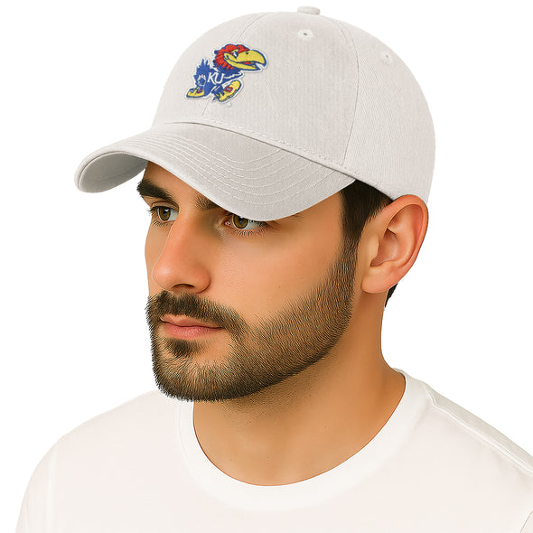 University of Kansas Spirit Baseball Hat One-Size (White)