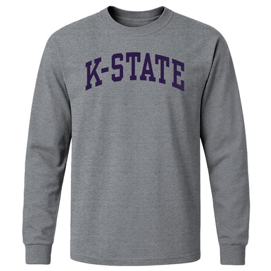 Kansas State University Classic Long Sleeve T-Shirt (Charcoal Grey)