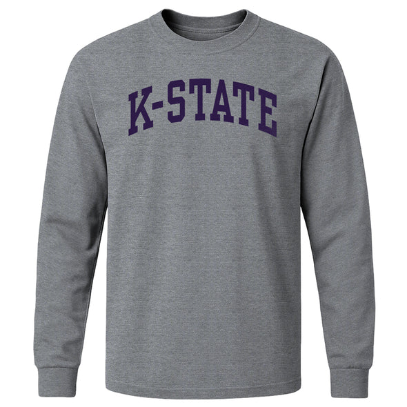 Kansas State University Classic Long Sleeve T-Shirt (Charcoal Grey)