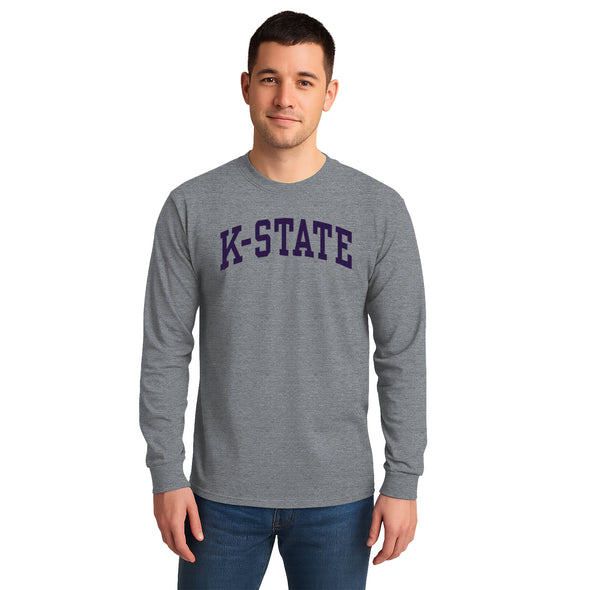 Kansas State University Classic Long Sleeve T-Shirt (Charcoal Grey)