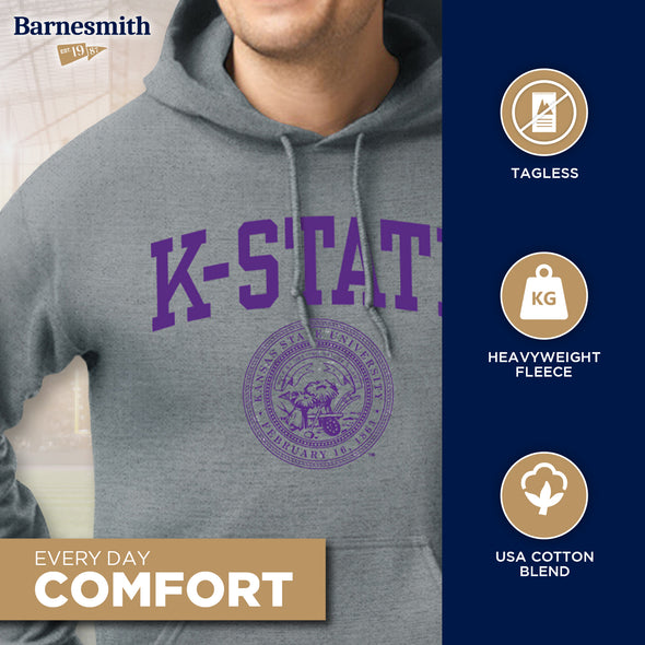 Kansas State University Heritage Hooded Sweatshirt (Charcoal Grey)
