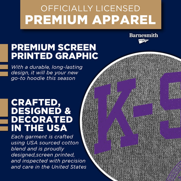 Kansas State University Heritage Hooded Sweatshirt (Charcoal Grey)