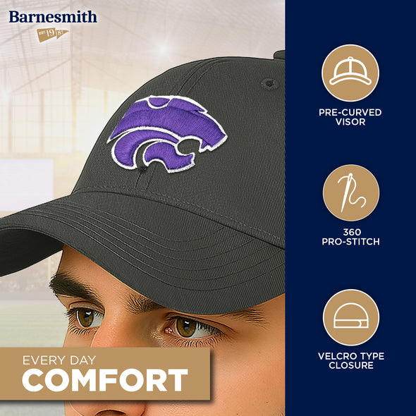 Kansas State University Spirit Baseball Hat One-Size (Black)