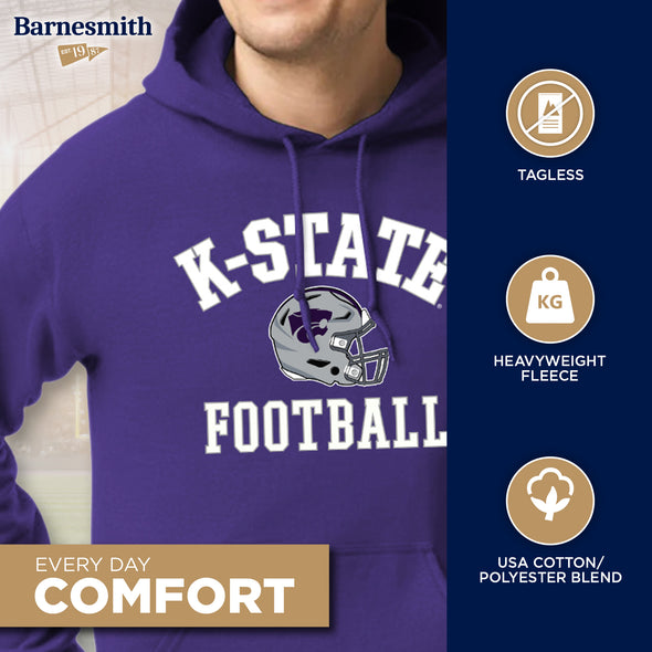 Kansas State University Football Hooded Sweatshirt (Purple)